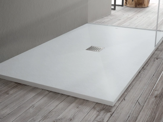 Receveur de douche, bonde centrale, haut de gamme, Largeur 75 à 200 X 75 à 100 cm, résine pleine masse anti glissante PN24, 10 couleurs, Garantie 5 ans, Livraison rapide et offerte